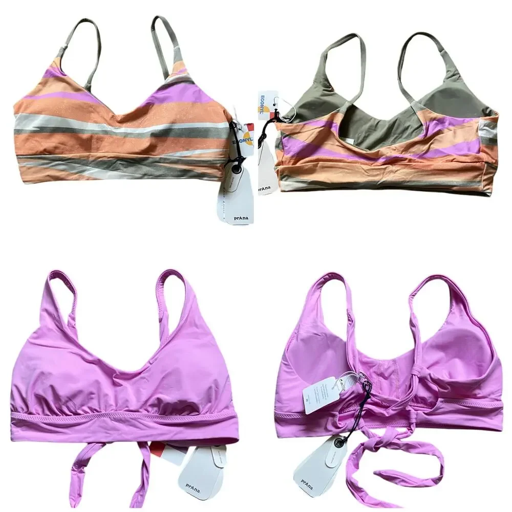 Prana Willow Falls Reversible Top & Mallorca Top Small Waves Cosmos Swim Set